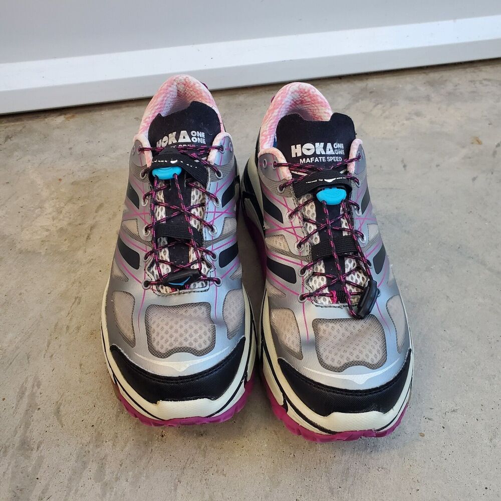 Hoka One One Mafate Speed Trail Running Shoes Women's Sz 9 Purple Euc